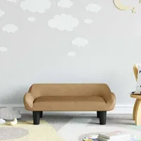Kindersofa Braun 70x40x24 Cm Samt