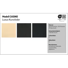 Cotta Hocker Casino Kunstleder 56 x 42 x 56 cm Schwarz