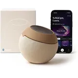 Loume® Einschlafhilfe mit rotem Einschlaflicht | Atemtechnik & geführte Meditation | Naturklänge und White Noise | App-gesteuert für besseren Schlaf, Stressabbau und innere Ruhe am Abend