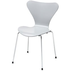 Stuhl Der Siebener Fritz Hansen silber, Designer Arne Jacobsen, 82x50x52 cm