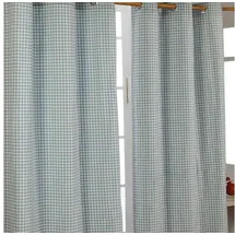 Homescapes - Gardinen mit Ösen Gingham im 2er Set, 137 x 117 cm