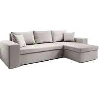 Luxusbetten24 Schlafsofa Designer Sofa Denver, mit Stauraum und Schlaffunktion beige