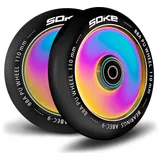 Soke Scooter Räder 1679, 5x12x12cm, Zwei Stück, Gold, Langlebig, für Kinder, Jugendliche, Erwachsene, Profis | Kickscooter Scooter Wheels Suitable for Razor/Cox/Albott and most Freestyle Scooters