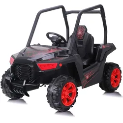 Chipolino Kinderelektroauto Spider SUV, Radio, Fernbedienung, Stoßdämpfer, Gurt schwarz