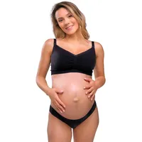 Carriwell Nahtloser Bio Schwangerschafts- & Still-BH ohne Bügel – Natürlich unterstützend, Atmungsaktive Baumwolle, Weich & Nahtlos, inkl. BH-Verlängerung, Anpassungsfähig an Brustveränderungen, XL - XL