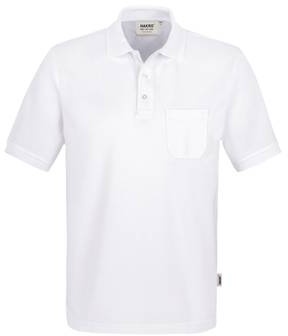 HAKRO Pocket-Poloshirt MIKRALINAR® weiß, XS