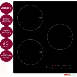 PKM Induktions-Kochfeld 45 cm 3 Zonen Touch Control Timer