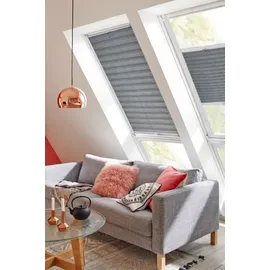SUNLINES Dachfensterplissee Young Style Energy Saving 97,4 x 93,9 cm grau/weiß