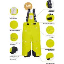 KILLTEC First Instinct by killtec Kinder Skihose/Funktionshose mit Trägern und Schneefang FISW 48 MNS SKI PNTS, Lime, 110/116, 43392-000