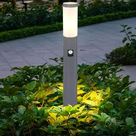 V-Tac Außen Steh Lampe Edelstahl mit Bewegungsmelder IP44 anthrazit