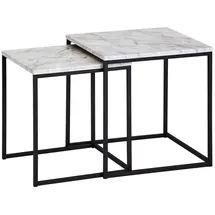Wohnling Beistelltisch 2er Set, Marmoroptik