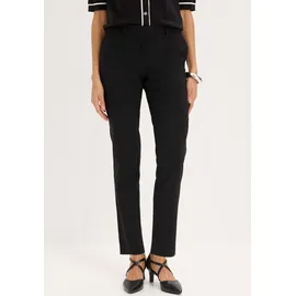 bonprix Stretch-Hose Slim Fit Schwarz 36