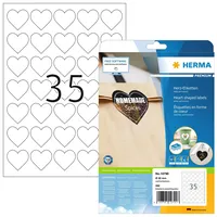 Herma Etiketten Premium Herz rund, 35mm, weiß, matt, 10