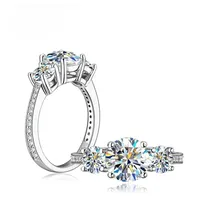 ROUGEMONT Verlobungsring Moissanit Verlobungsring 925 Silber Weißgold +Zertifikat 2,0ct, Echtschmuck +Echtheitszertifikat silberfarben 6