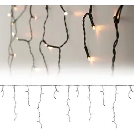 ECD Germany Lichtervorhang LED 12 m Warmweiß