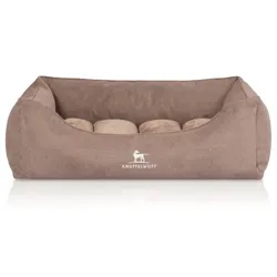 Knuffelwuff orthopädisches Hundebett mit Fächer-Wendekissen Baltimore beige XL