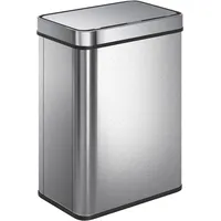50 L Sensor-mülleimer, Automatischer Deckel, Edelstahl, Vielseitig Einsetzbar, Silberfarben