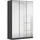 Rauch Drehtürenschrank »Reflect«, mit Spiegelfront, inkl. praktischer Inneneinteilung und Stoffboxen-Set Grau