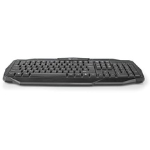 Nedis Wired Gaming Keyboard - USB 2.0 - Folientasten - LED - US international - US-Layout - Stromversorgung über USB - Netzkabellänge: 1.50 m - Gaming