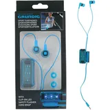 Grundig Sportkopfhörer mit Clip-on LED Sicherheitslicht blau