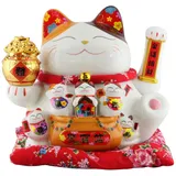 Freak Scene Superfreak Glückskatze - Maneki-Neko - Winkekatze aus Porzellan 30 cm weiß - Maneki Neko 03