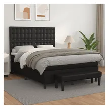 vidaXL Boxspringbett 140 x 200 cm Schwarz