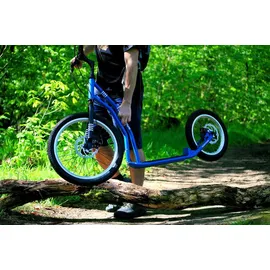Yedoo Scooter Yedoo Four Tretroller mit Luftreifen 20/16 und Scheibenbremsen Blau - Blau