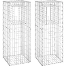 vidaXL Gabionensäulen 50 x 50 x 140 cm