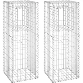 vidaXL Gabionensäulen 50 x 50 x 140 cm