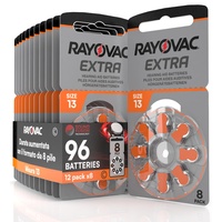 96 Hörgerätebatterien Rayovac Extra 13. 12x8 Stück