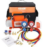Vevor Vakuumpumpe 100L/min Unterdruckpumpe A2L-explosionsgeschützt 150W 220V/50HZ 1440U/min 55-276bar 250ml-Ölkapazität HVAC-Vakuumgeräte