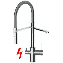 VIZIO Niederdruck 3 Wege Wasserhahn Einhebelmischer Silber