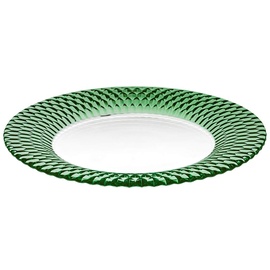 Villeroy & Boch Boston coloured Platzteller green, filigran gestalteter, formschöner Speiseteller mit grünem Akzent, Kristallglas