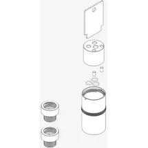 Herzbach MODUL7 Verlängerung 30mm Hebelmischer 70.718012.1.09, Wandauslauf 1 Verbraucher,