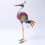 MARELIDA LED Solar Gartenfigur Paradiesvogel - 10 kaltweiße LED - H: 57cm - Dämmerungssensor - bunt