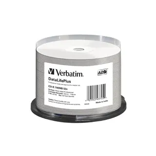Verbatim CD-R 700MB 52x weiß bedruckbar 50er Spindel