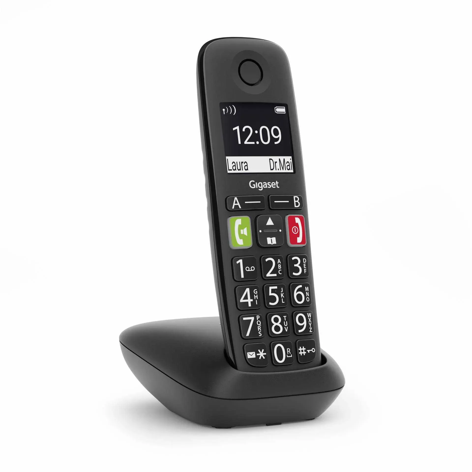 Gigaset E290 - Schnurlostelefon mit Rufnummernanzeige - ECO DECT\GAP - Schwarz
