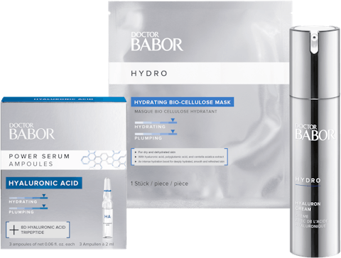 Babor Doctor Babor Hydro Cellular Intense Hydration Routine Set = Hyaluron Cream 50ml + 3 x PSAMP Hyaluronic Acid 2ml + Hydrating Bio-Cellulose Mask 1 Stüc - 3 Artikel im Set