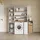 livinity® Waschmaschinenschrank Paolina 93,6 x 88,2 cm Weiß/Artisan