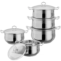 22/24/26/28/30cm Topfset Induktion mit Deckel Edelstahl Kochtopfset Suppentopf