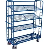 VARIOfit Etagenwagen mit 4 Drahtgitterböden 1.355 x 550 mm