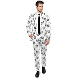 Opposuits Partyanzug Stormtrooper Kostüm Anzug - für Karneval Halloween, Spektakulärer Star Wars Anzug für coole Typen weiß 48
