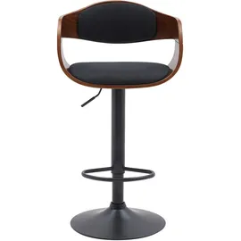 deluke Barhocker NADAN 48 x 50 x 87 cm Walnuss/Schwarz