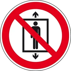 König Werbeanlagen Dreifke® Aufkleber (Folie) "Personenbeförderung verboten", Ø20cm, Folie selbstklebend, 1 Stück, Gebotszeichen (P027) gem. ISO 7010
