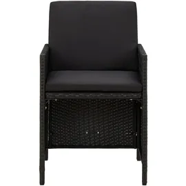 vidaXL Gartenstuhl-Set 52 x 56 x 85 cm schwarz 4 St.