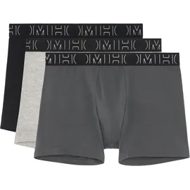 HOM Pants, Kurz, 3er-Pack, Logo-Bund, für Herren, schwarz/ grau,