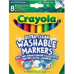 Crayola 8 Ultra-Clean aus- und abwaschbare Filzstifte