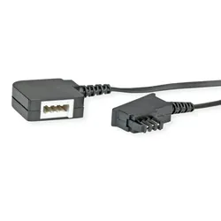 SECOMP Telefonkabelverlängerung F-kodiert, schwarz, 10 m