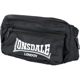 Lonsdale unisex adult Hip Luggage Carry On Luggage, Black/Grey,Einheitsgröße EU