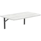 AKKE Klapptisch, Wandklapptisch mit abgerundete Ecken für Küche Kinderzimmer klappbar 55 cm x 100 cm
